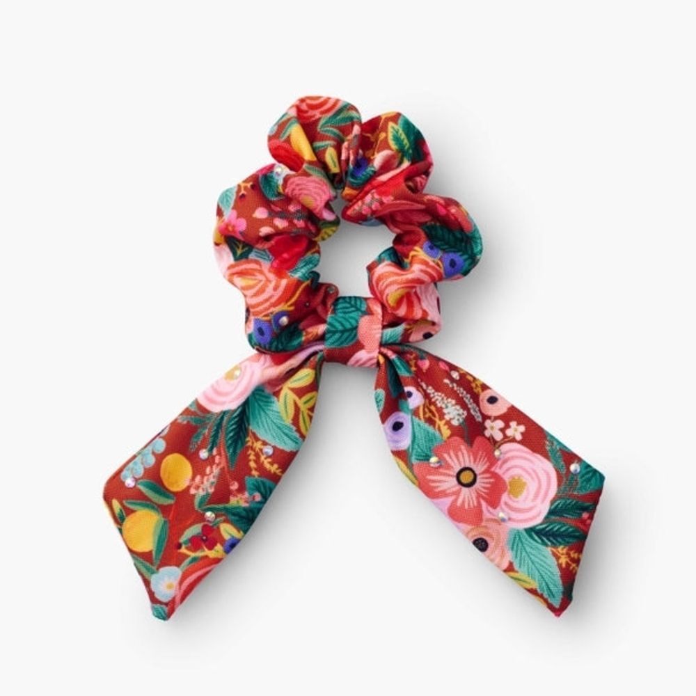 Rifle Paper Co. Floral Scrunchie - Red and Pink